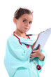 Photo: portrait of a little girl in nurse uniform portrait of a little girl in nurse uniform
