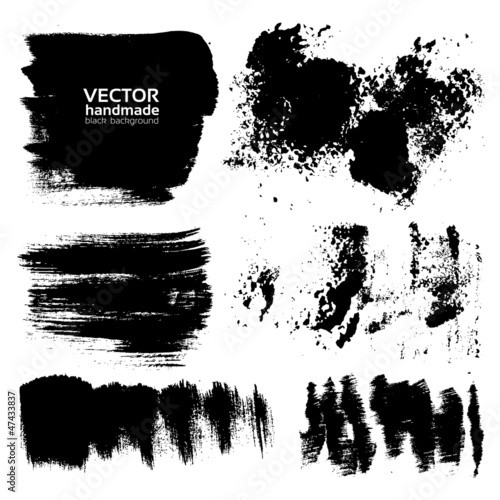 Vector: Handdrawing textured brush strokes Handdrawing textured brush strokes