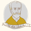 Vektor: Vector Portrait Petr Ilich Tchaikovsky. Vector Portrait Petr Ilich Tchaikovsky.