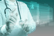 Medicine doctor working with modern computer