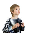 The boy in the form of the seaman