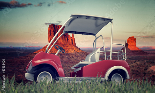 Illustration: golf cart golf cart