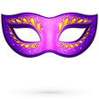Vector violet ornate venitian carnival mask