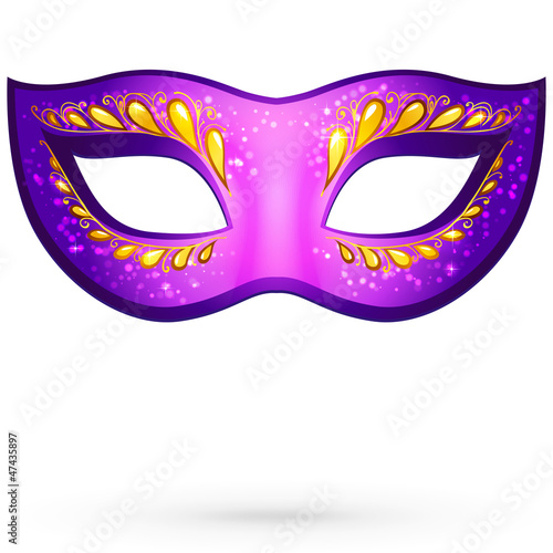 Vector: Vector violet ornate venitian carnival mask Vector violet ornate venitian carnival mask