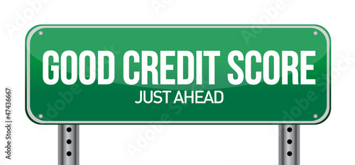Illustration: good credit scores just ahead good credit scores just ahead