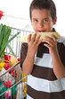 Photo: Little eating corn on the cob Little eating corn on the cob