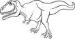 Vector: cartoon tyrannosaurus dinosaur for coloring book cartoon tyrannosaurus dinosaur for coloring book