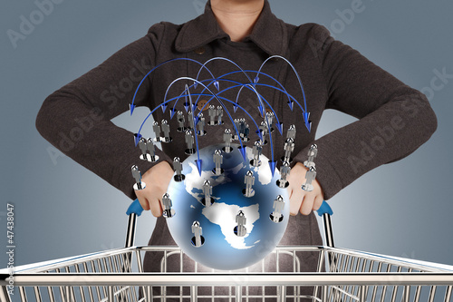 Photo: businesswoman and online business businesswoman and online business