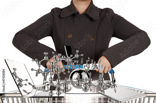 Photo: businesswoman and online business businesswoman and online business