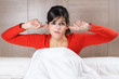 Photo: Woman and night noises Woman and night noises