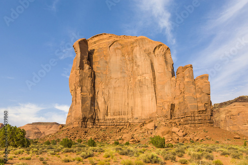 Photo: The Butte is a giant sandstone formation in the Monument valley The Butte is a giant sandstone formation in the Monument valley