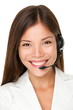 Female call center operator