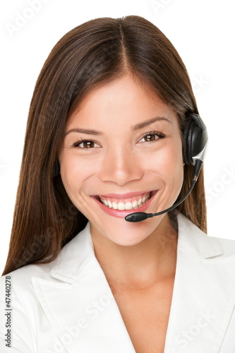 Photo: Female call center operator Female call center operator