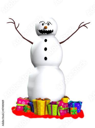 Illustration: Scary Snowman Scary Snowman