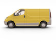 Commercial van isolated