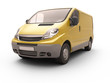 Commercial van isolated