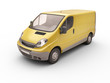 Commercial van isolated
