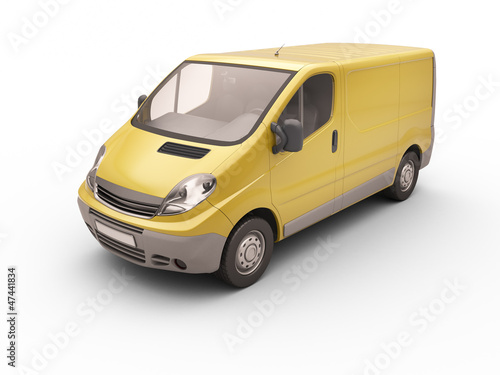 Illustration: Commercial van isolated Commercial van isolated