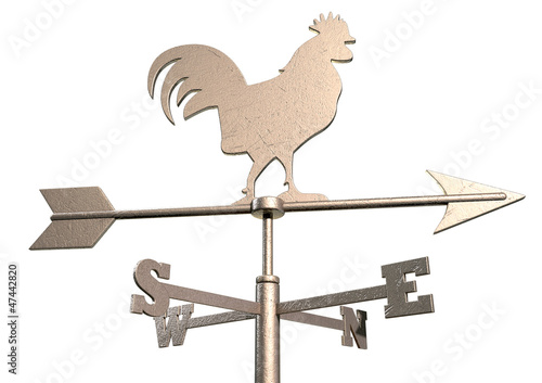 Illustration: Weathervane Cockerel Isolated Weathervane Cockerel Isolated