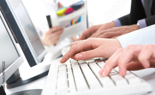 Photo: Pushing keys Pushing keys