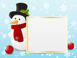 Snowman with banner
