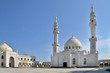white mosque under construction in Bolgar, Russia