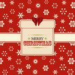 Christmas present label background red