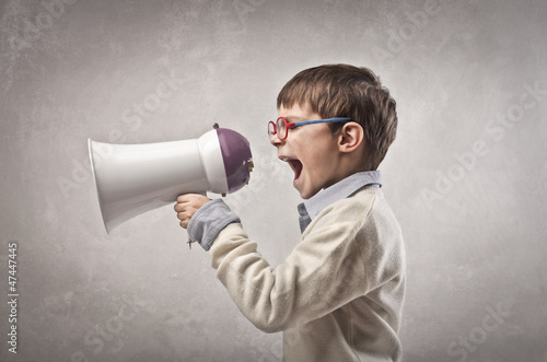 Photo: Child in the Megaphone Child in the Megaphone