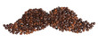 Coffee beans in the form of whiskers