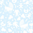 Seamless Blue Baby Background