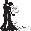 kissing groom and bride