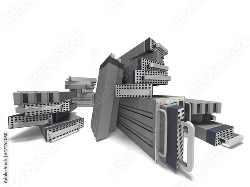Illustration: Computer Server Big Data Computer Server Big Data