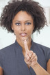 Photo: African American Woman Businesswoman Touchscreen Button African American Woman Businesswoman Touchscreen Button