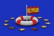 White life buoy with flag of Greece