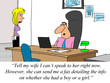Businessman is too buy to learn whether wife had a boy or girl.