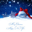 art snow christmas decoration magic lights background