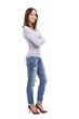 Casual young woman smiling