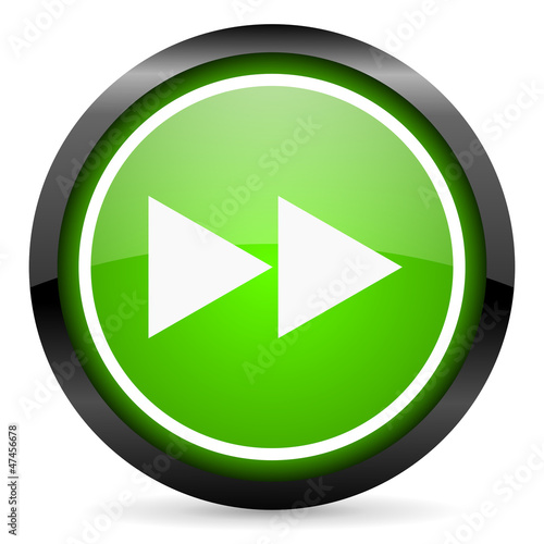 Illustration: scroll green glossy icon on white background scroll green glossy icon on white background