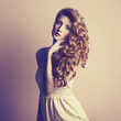 Photo of  beautiful young woman. Vintage style