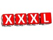 3D XXXL Button Click Here Block Text