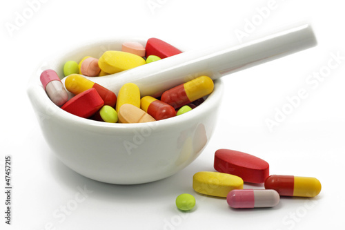 Photo: tabletten in mörser tabletten in mörser