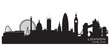 London, England skyline. Detailed vector silhouette