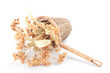 Photo: tea strainer with dried linden flowers tea strainer with dried linden flowers