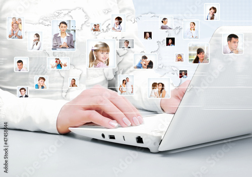 Photo: Symbol of social network Symbol of social network