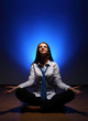Business woman meditating