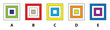 SQUARES MIND GAME ... Which  does not fit in? Answer: B