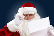 santa claus reading a letter