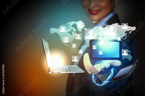Photo: Modern wireless technology and social media Modern wireless technology and social media