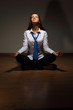 Business woman meditating