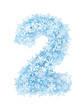 Number 2, frosty snowflakes